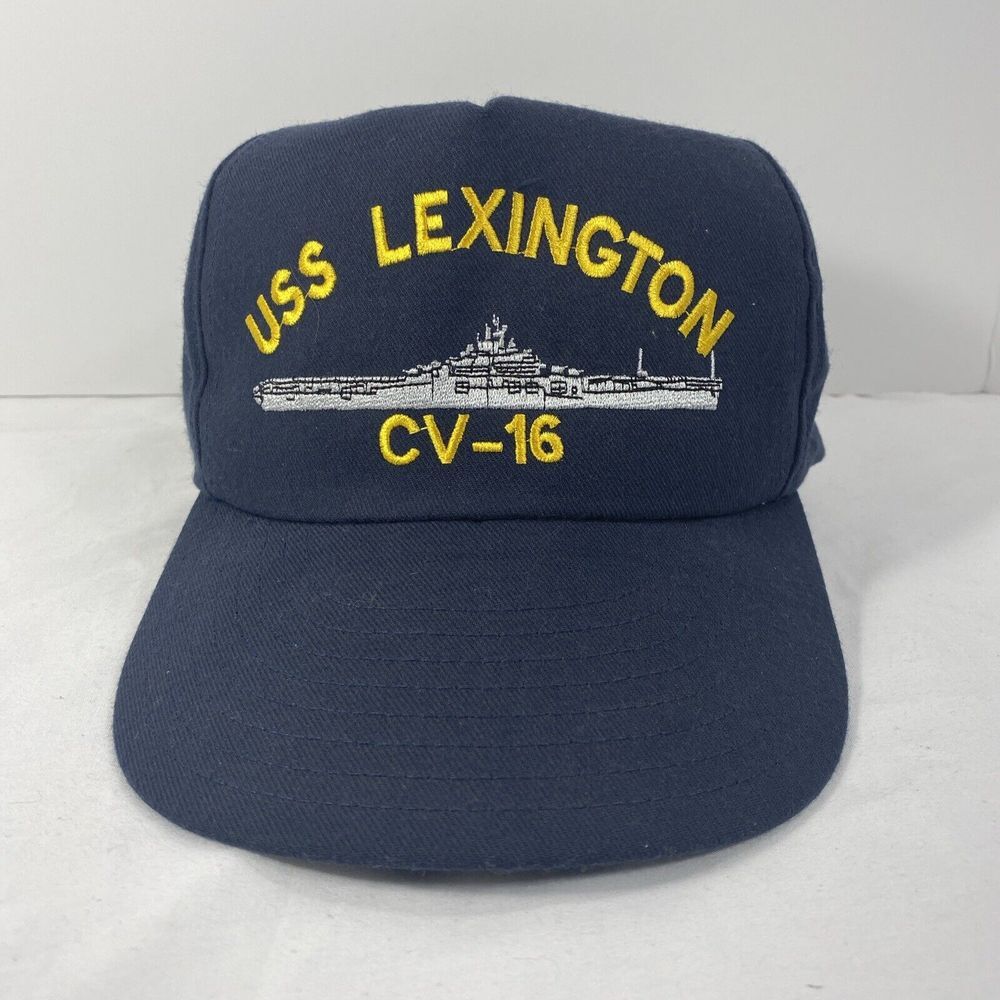 USS LEXINGTON CV-16 (Essex Class Aircraft Carrier) Baseball Cap Hat SnapBack Men
